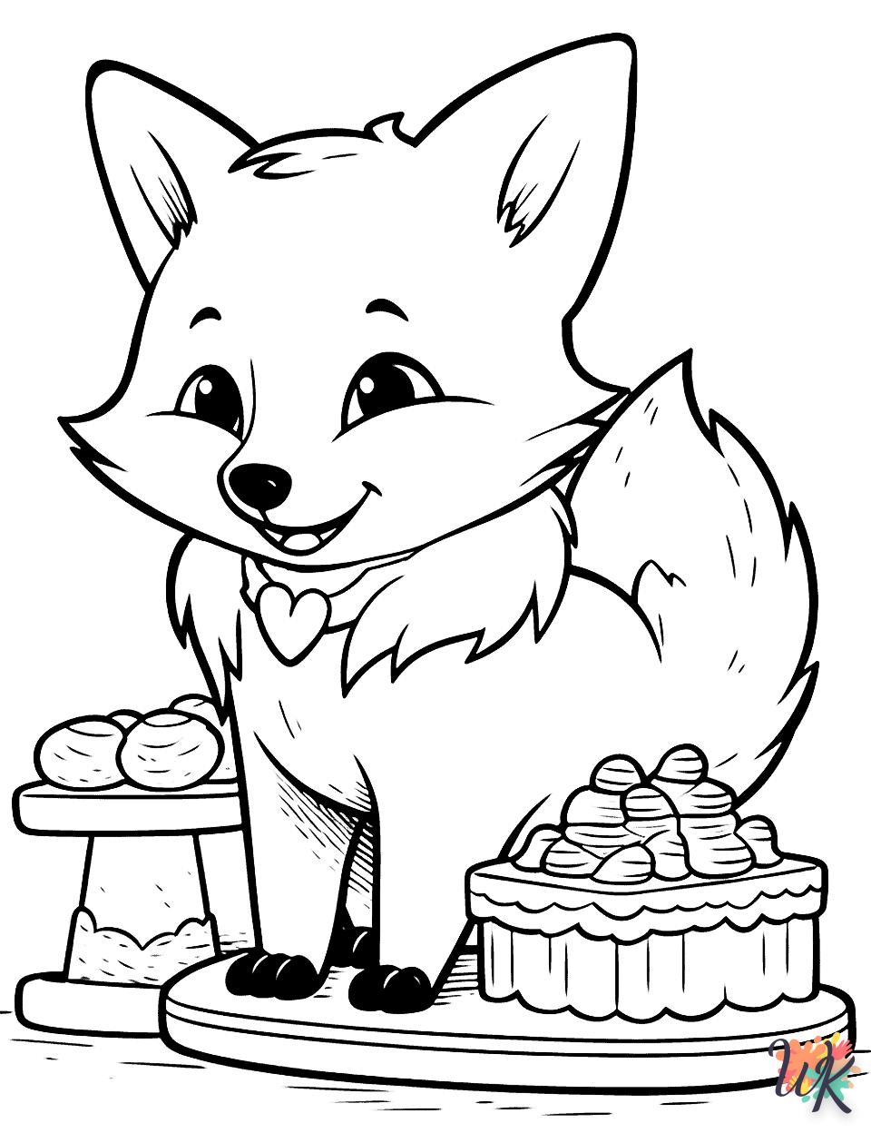 coloriage Renard  gratuit pour enfants