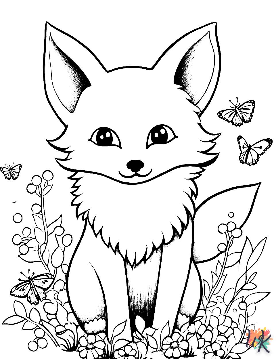 coloriage Renard  a dessiner en ligne 1