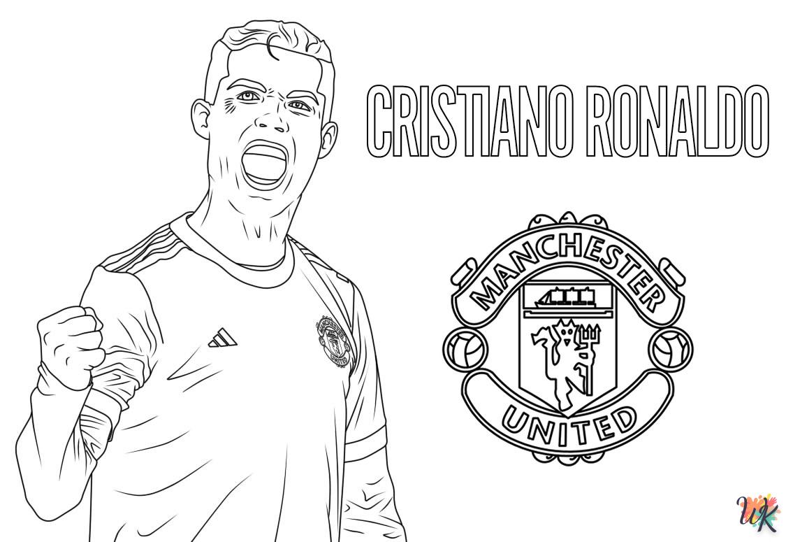 coloriage Ronaldo  pour lutter contre le stress