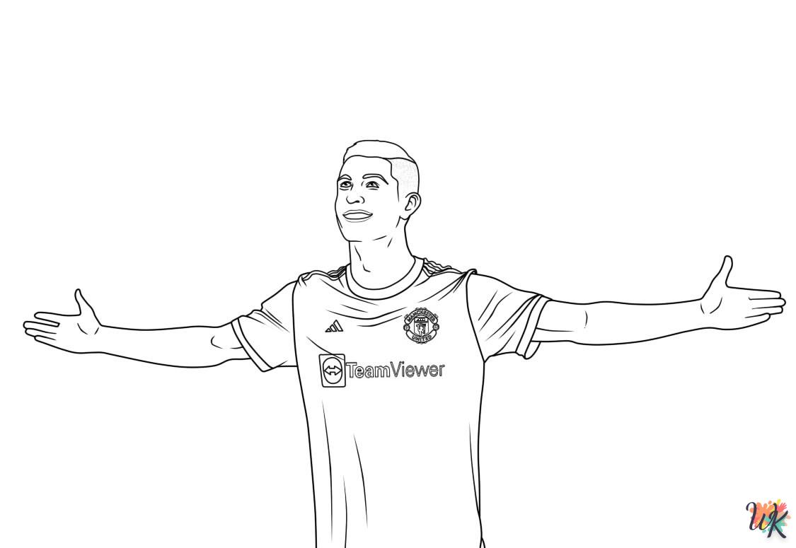 coloriage Ronaldo  magique à faire en ligne