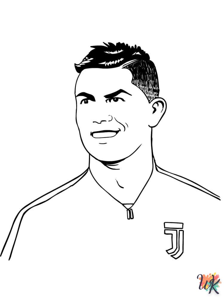 coloriage Ronaldo  et decoupage a imprimer gratuit