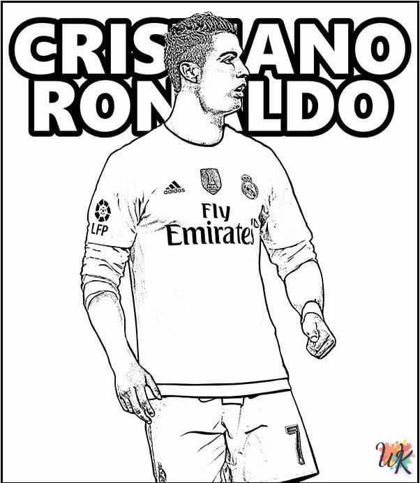 coloriage Ronaldo  pour enfant de 8 ans