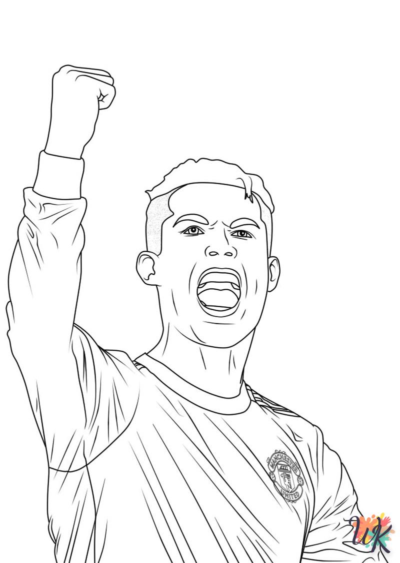 coloriage Ronaldo  gratuit à imprimer