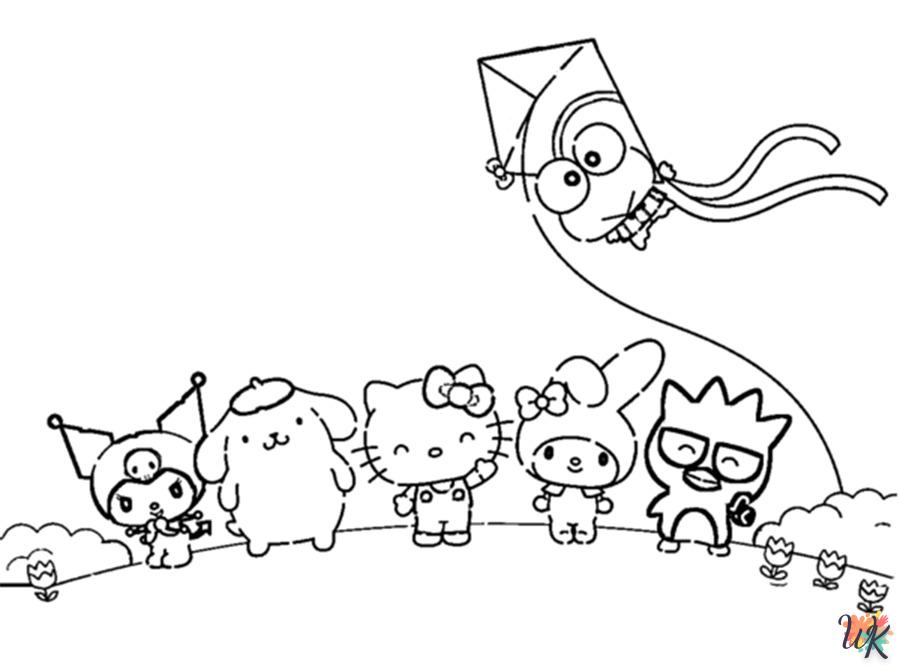 coloriage Sanrio  automne en ligne gratuit à imprimer