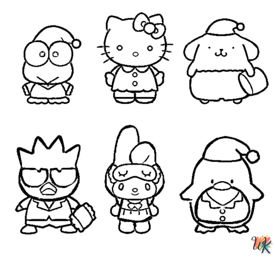 coloriage Sanrio  dinosaures en ligne gratuit à imprimer