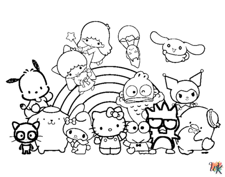 coloriage Sanrio  sonic en ligne gratuit à imprimer