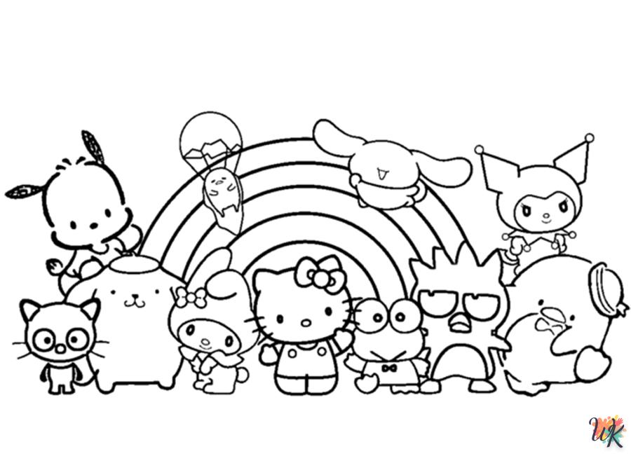 alphabet coloriage Sanrio  en ligne