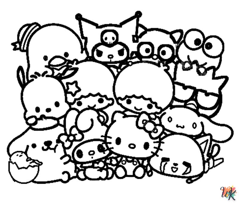 coloriage Sanrio  licorne en ligne gratuit à imprimer