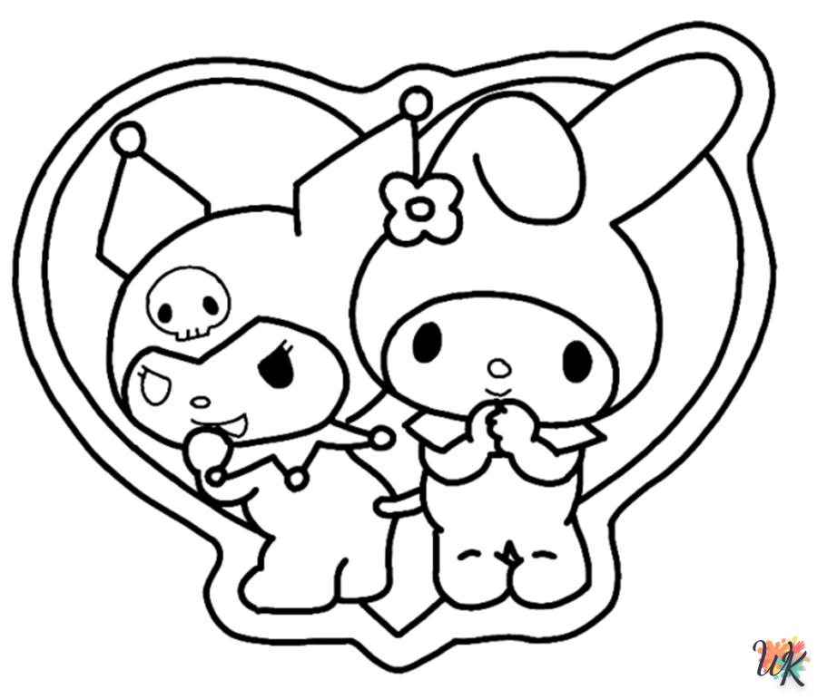 coloriage Sanrio  à imprimer pour enfant de 3 ans