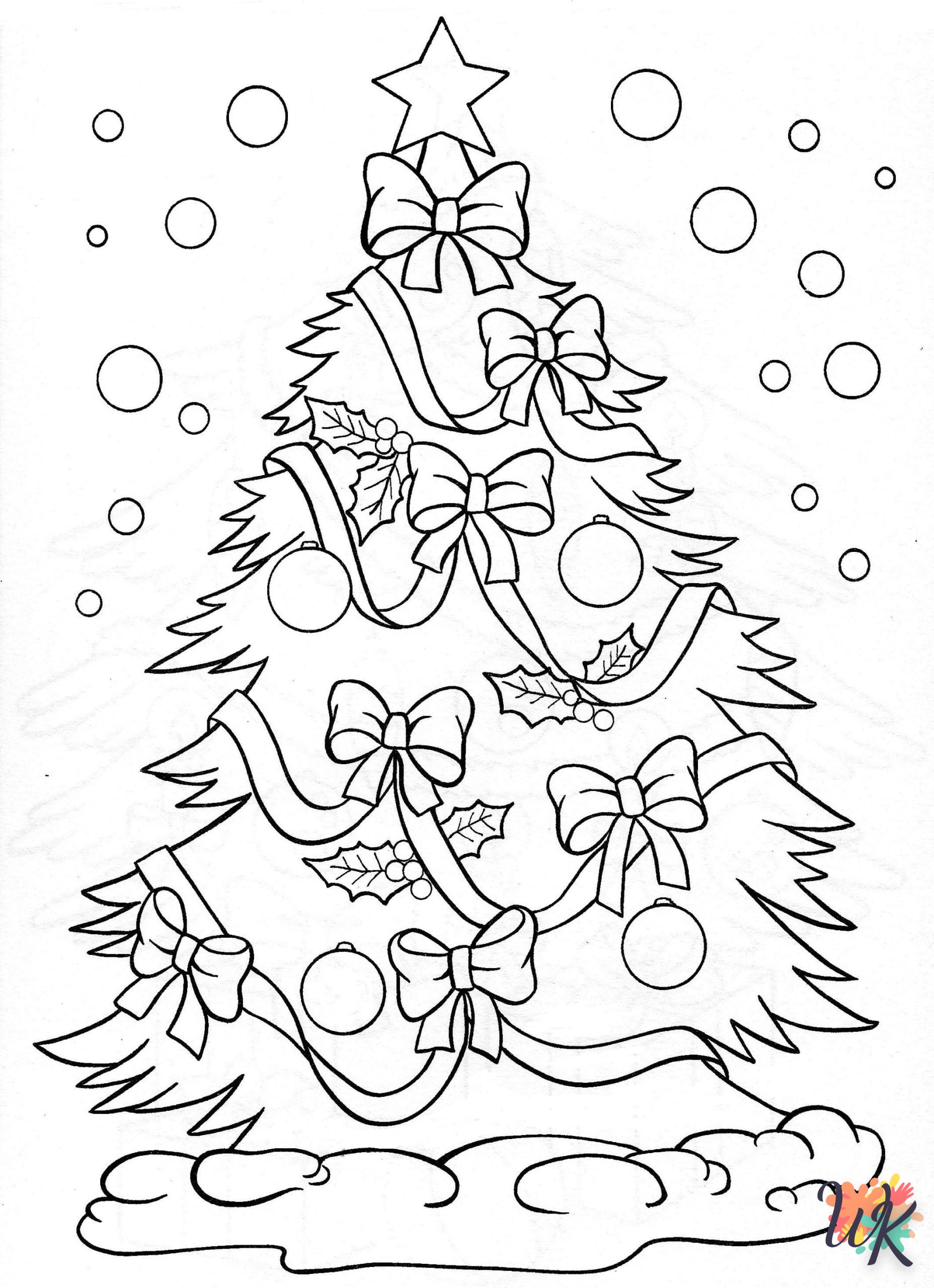 coloriage Sapin de Noël  enfant 4 ans a imprimer