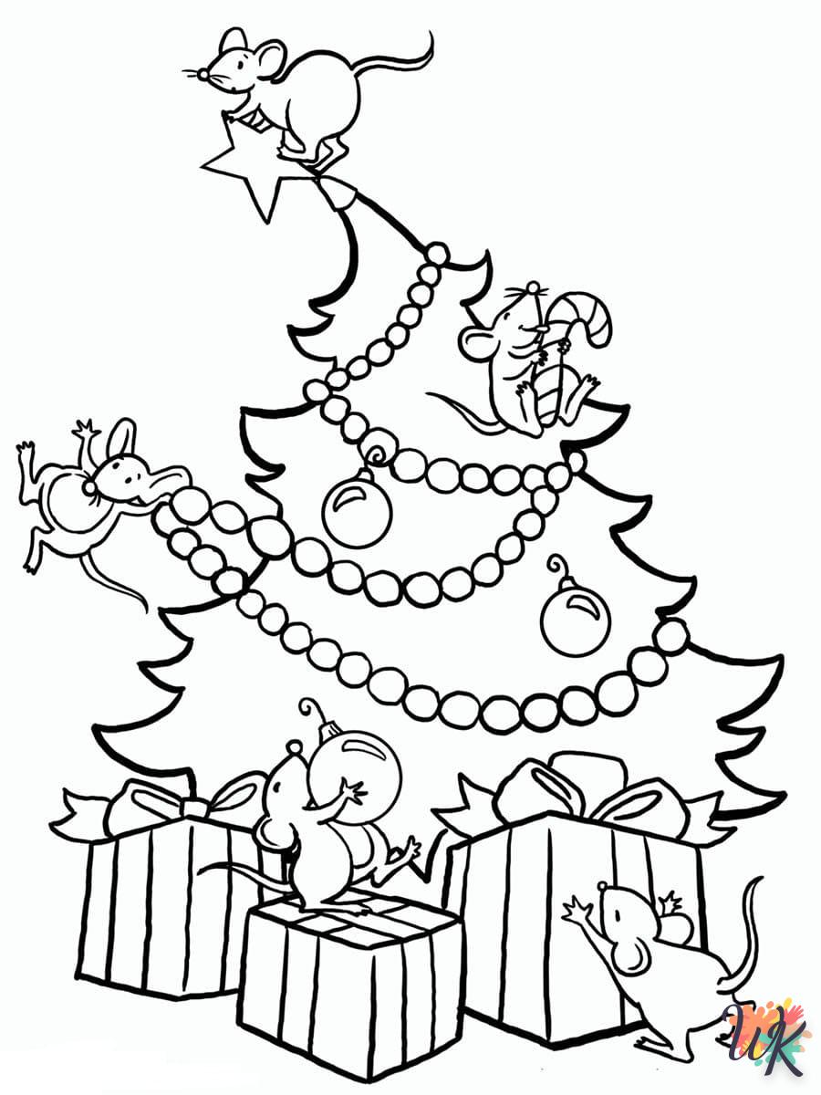 coloriage Sapin de Noël  à imprimer pour enfant de 9 ans