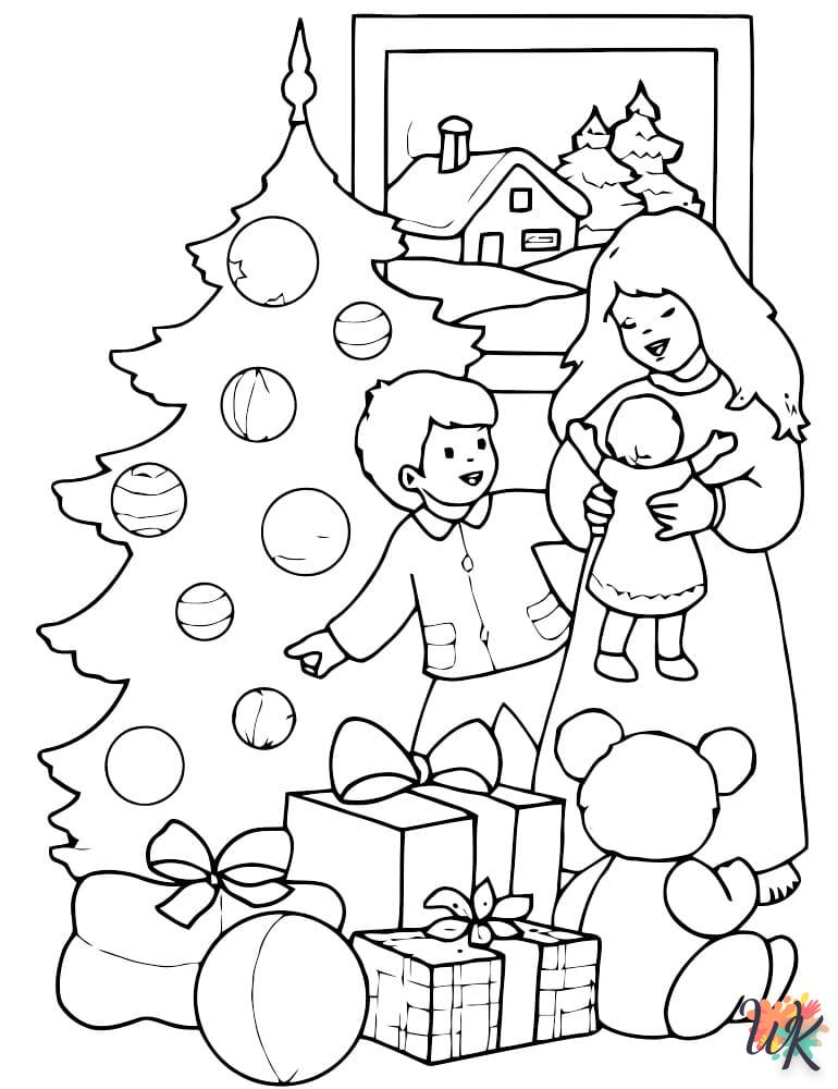 coloriage Sapin de Noël  à imprimer pdf gratuit 2