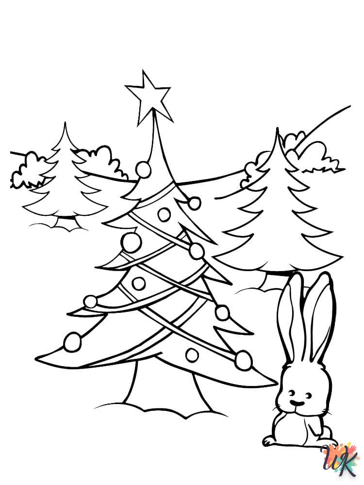 coloriage Sapin de Noël  pour enfants 1