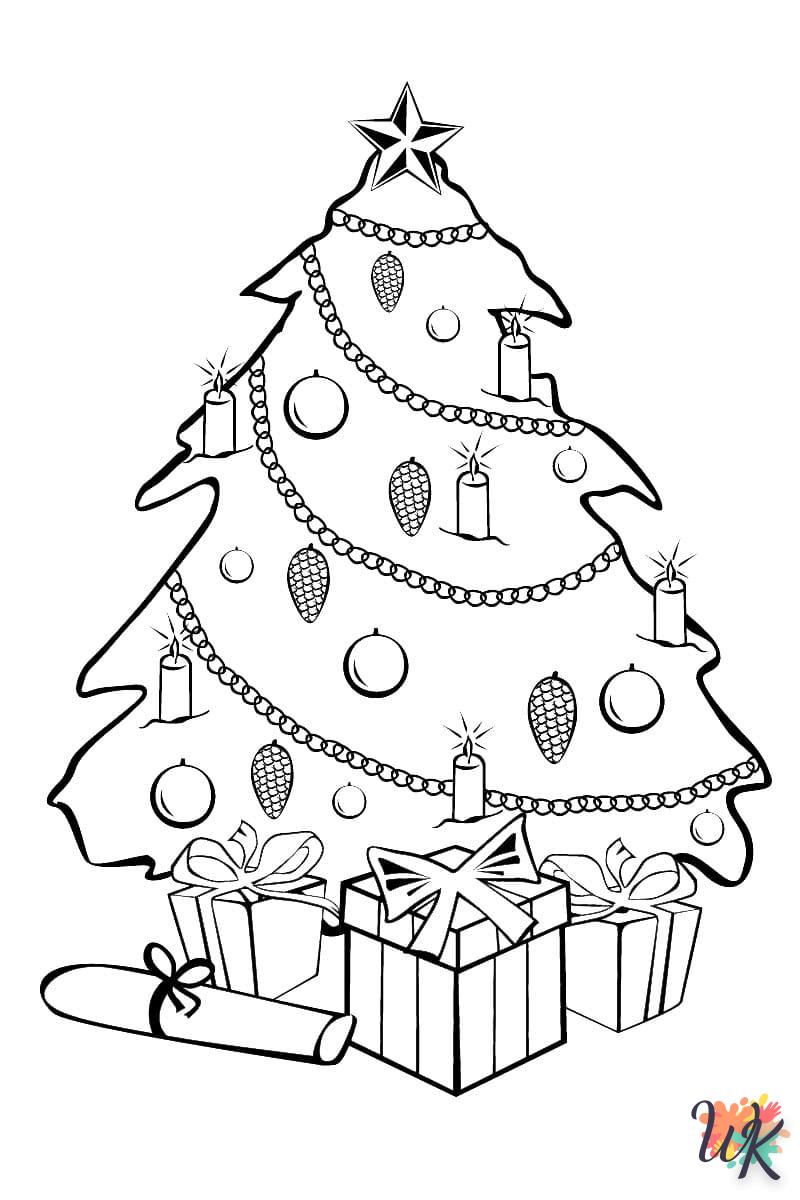 coloriage Sapin de Noël  et decoupage 1