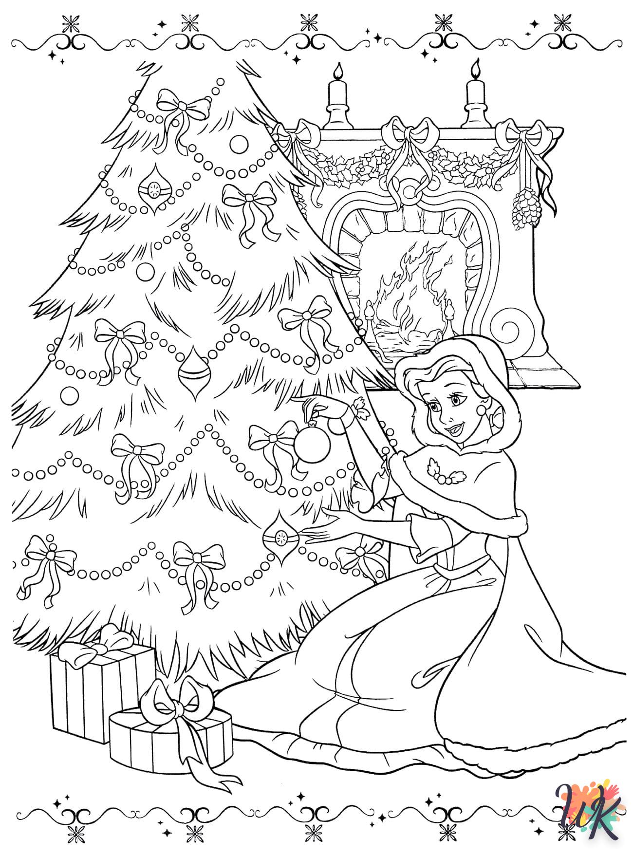 coloriage Sapin de Noël  et apprentissage 1