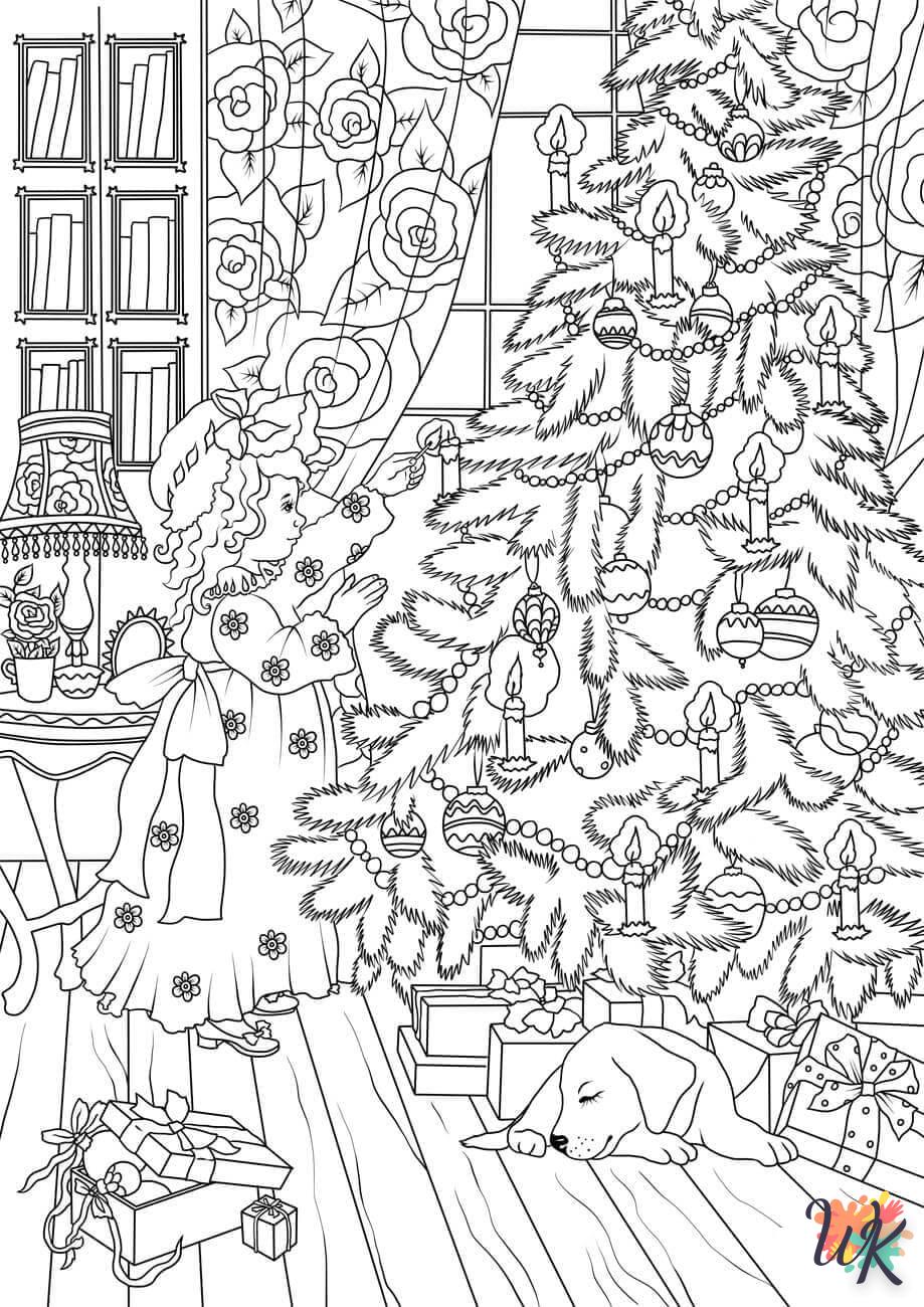 coloriage Sapin de Noël  pour enfants à télécharger