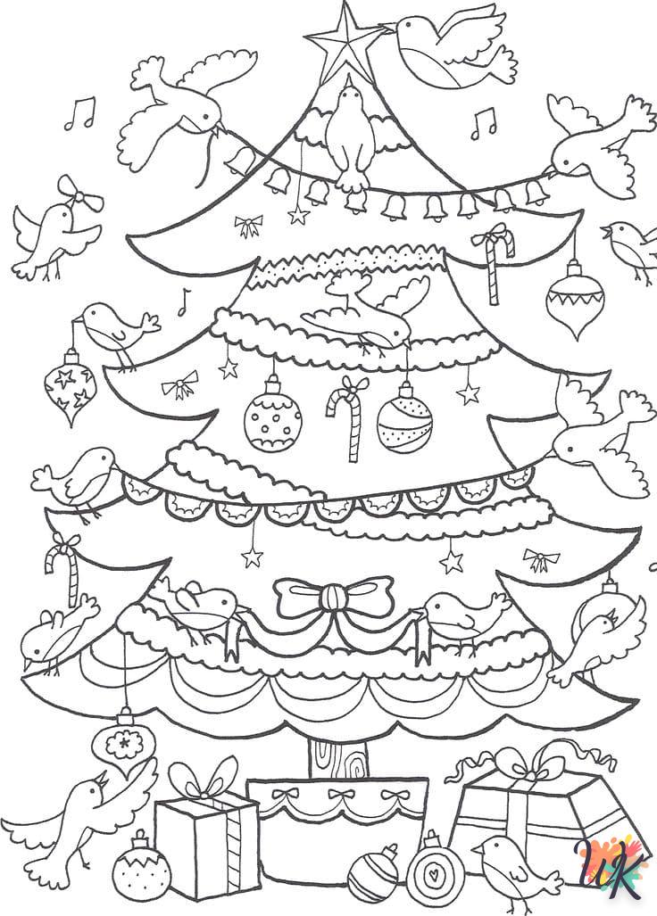 coloriage Sapin de Noël  en ligne maternelle 1