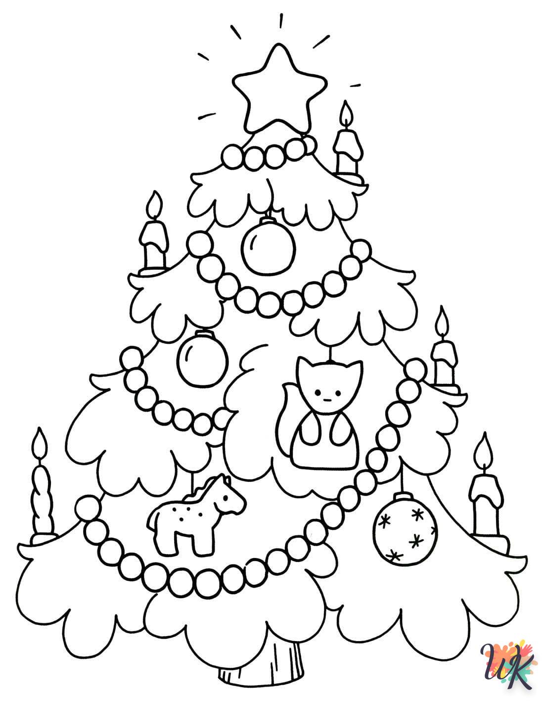 coloriage Sapin de Noël  a imprimer 1