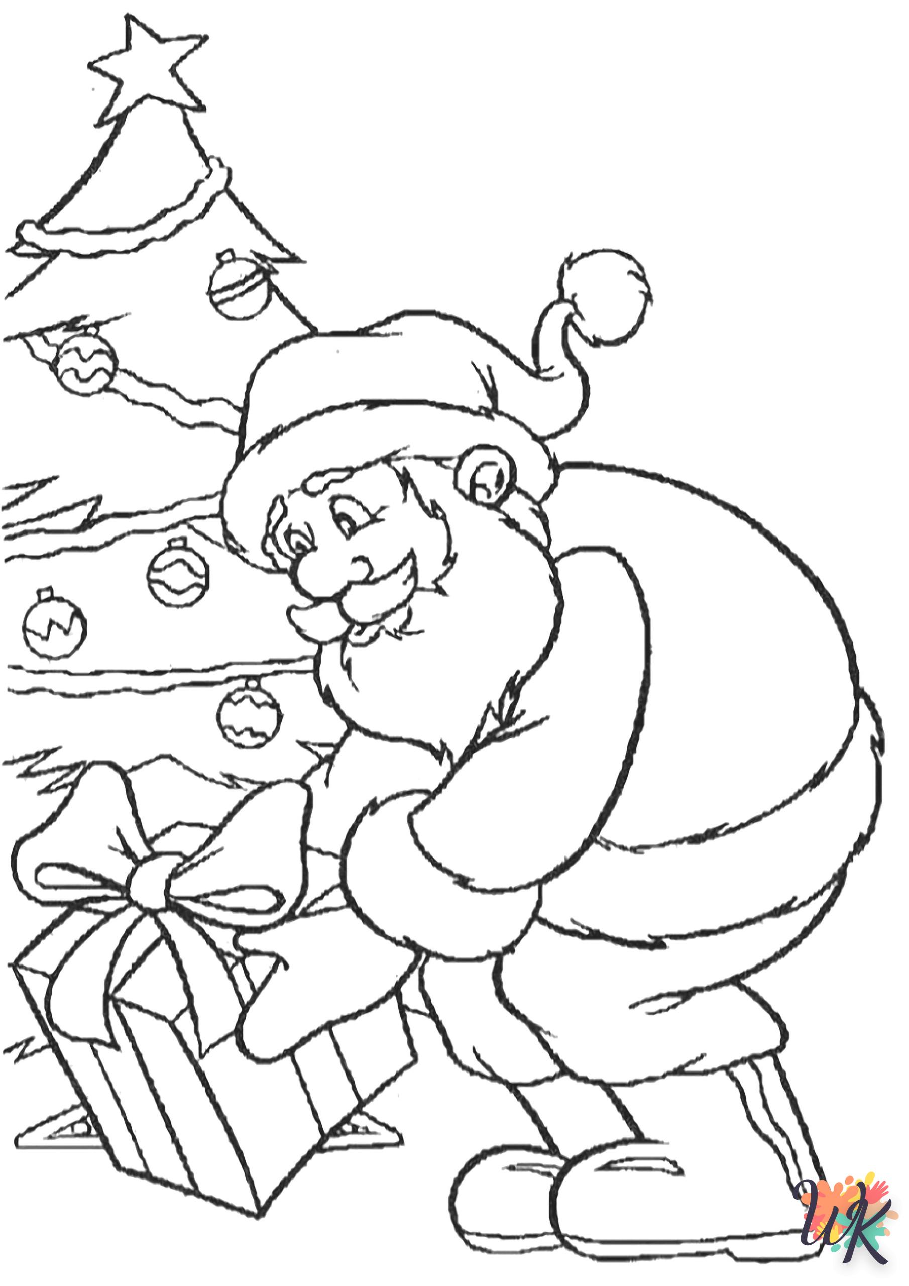 coloriage Sapin de Noël  automne en ligne gratuit à imprimer