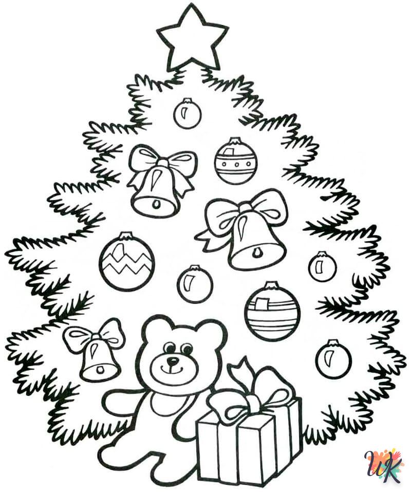 coloriage Sapin de Noël  a imprimer enfant 6 ans 1