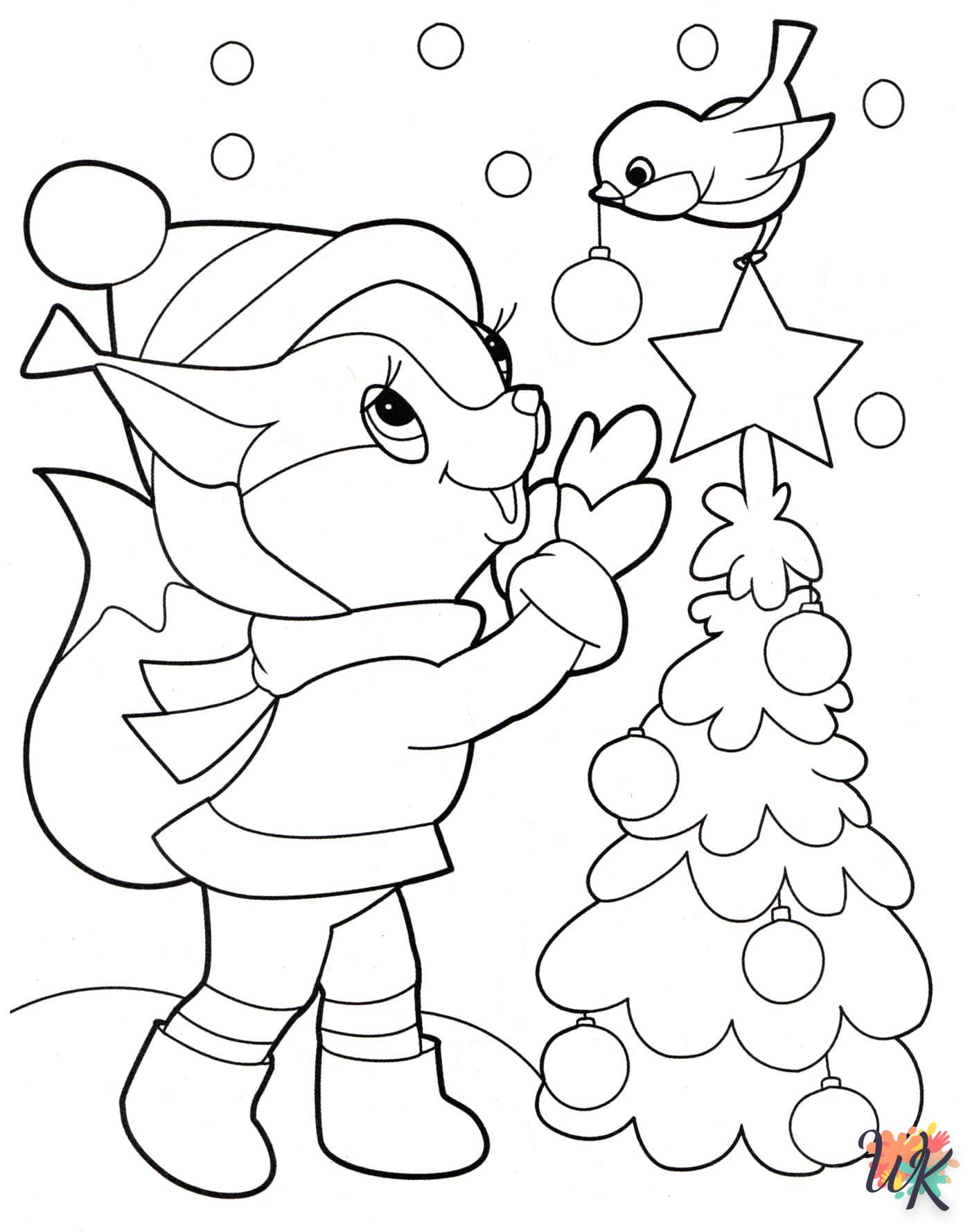 télécharger coloriage Sapin de Noël  gratuit