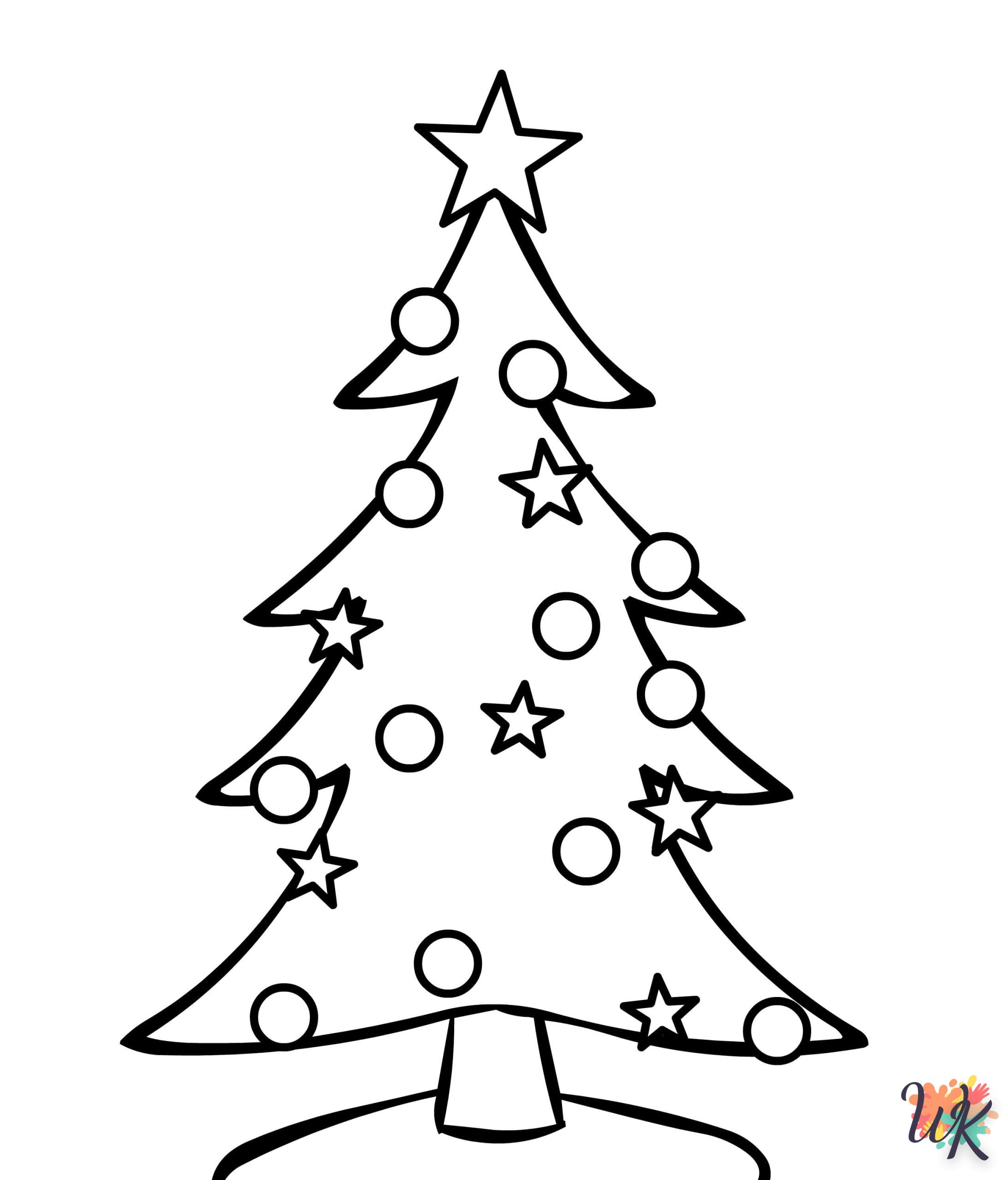 coloriage Sapin de Noël  à numéro adulte en ligne gratuit