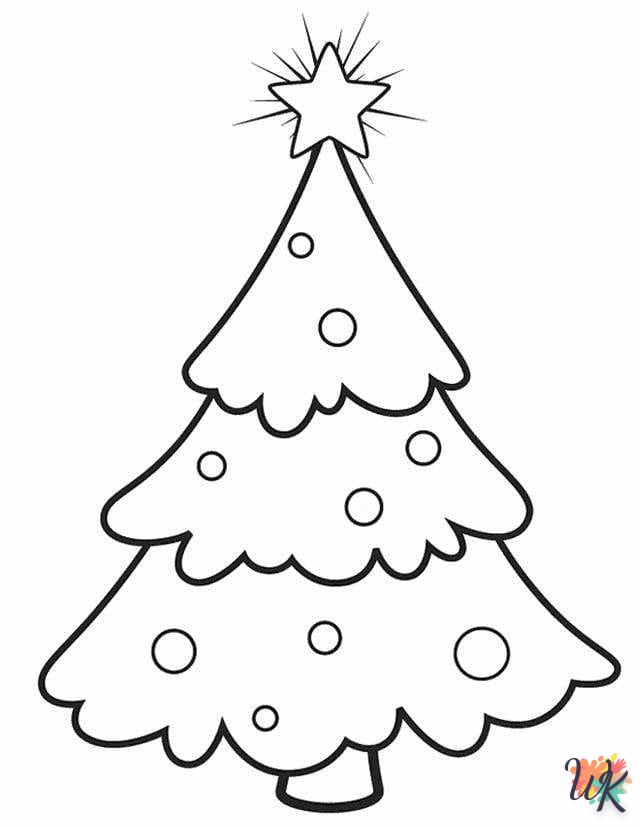 coloriage Sapin de Noël  enfant 2 ans a imprimer 1