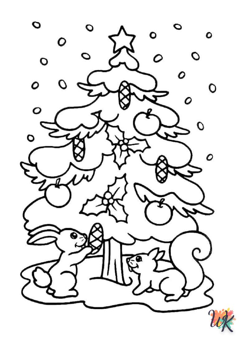 coloriage Sapin de Noël  en ligne à imprimer