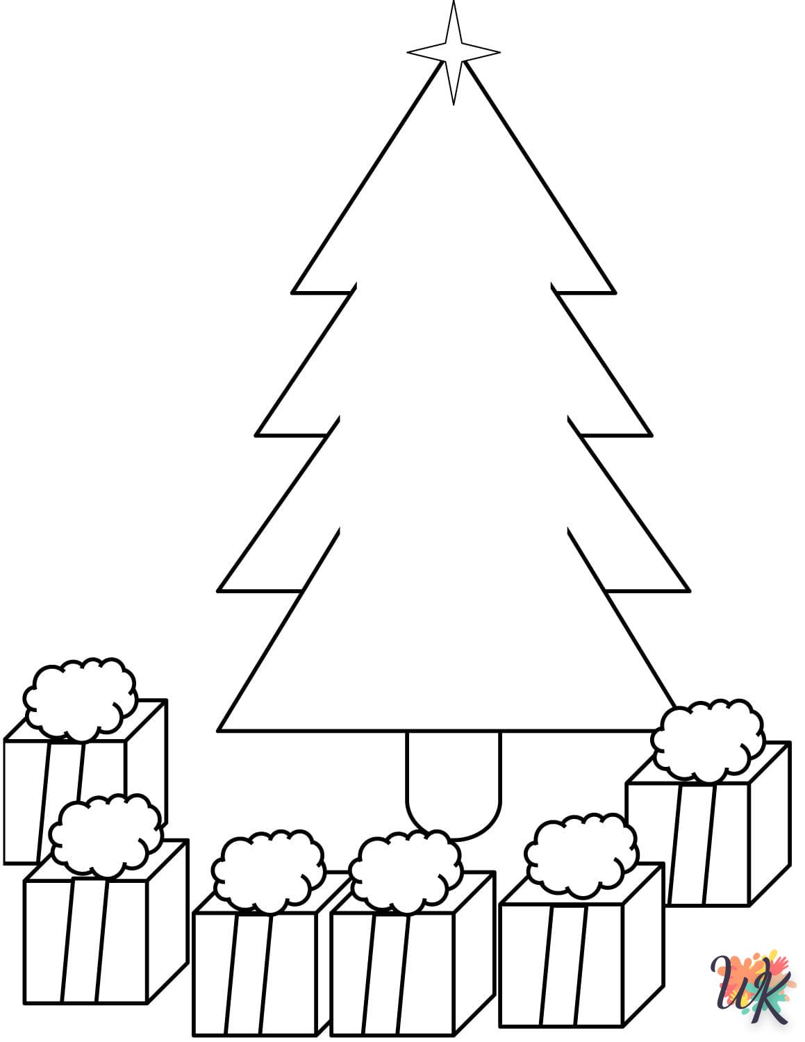 coloriage Sapin de Noël  enfant 2 ans a imprimer