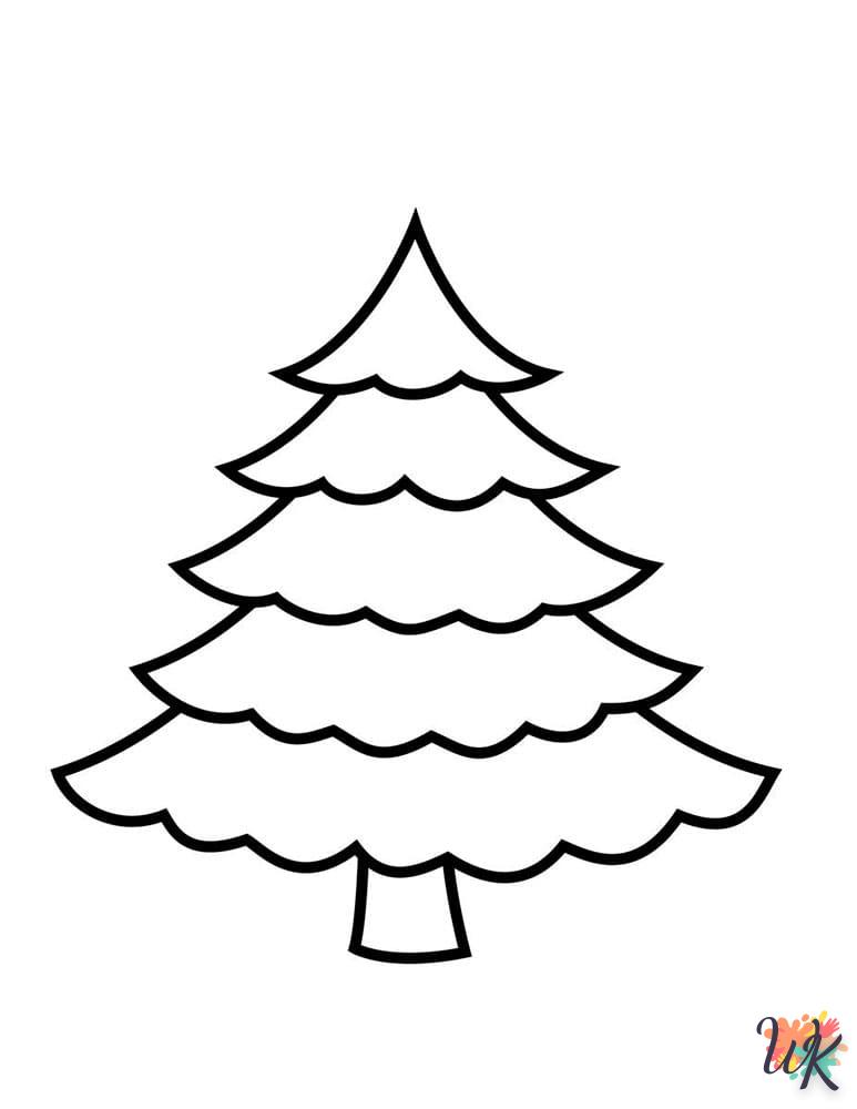 coloriage Sapin de Noël  pour enfant de 4 ans