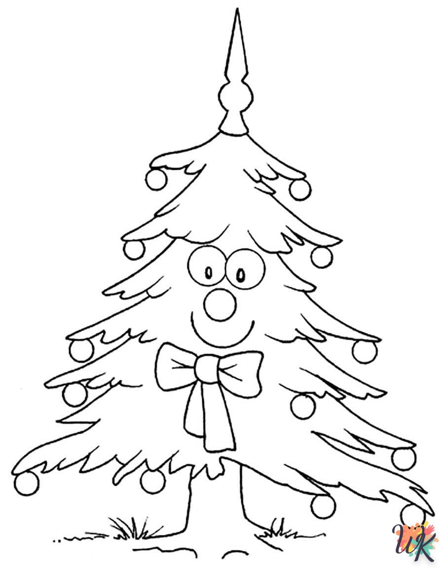 coloriage Sapin de Noël  bebe à imprimer gratuit