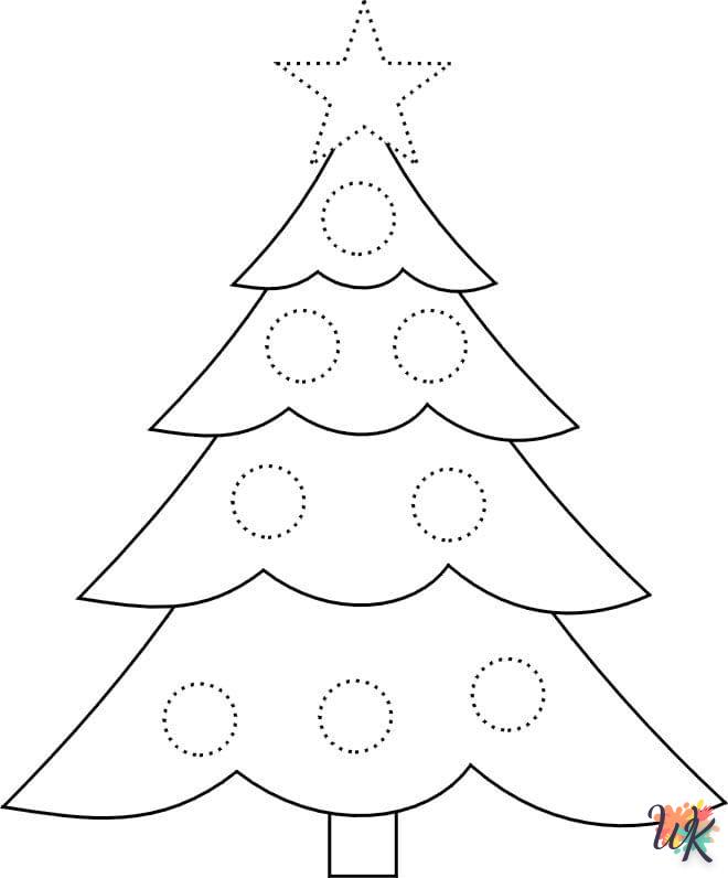 coloriage Sapin de Noël  a imprimer enfant 6 ans