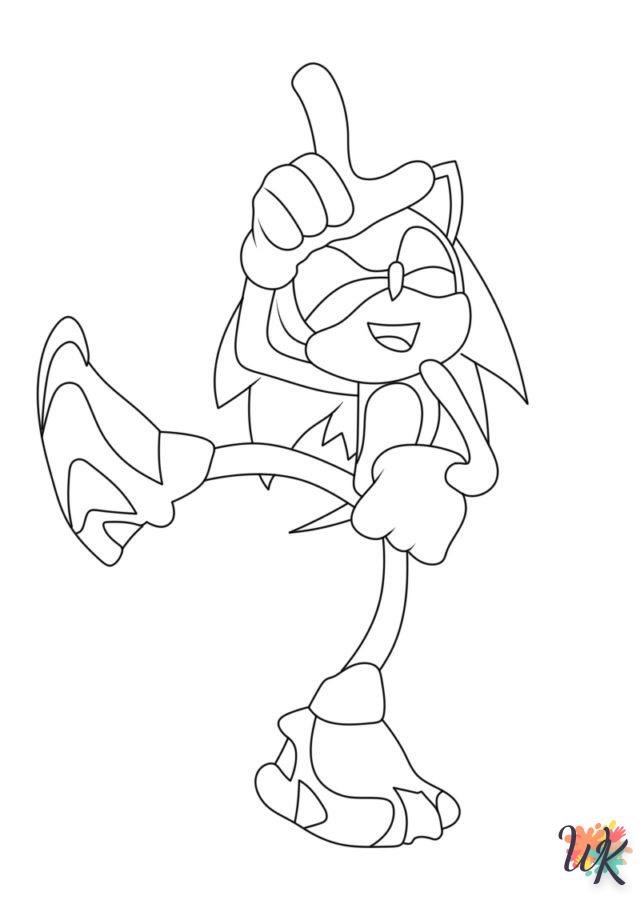 coloriage Sonic  à colorier en ligne gratuit 1