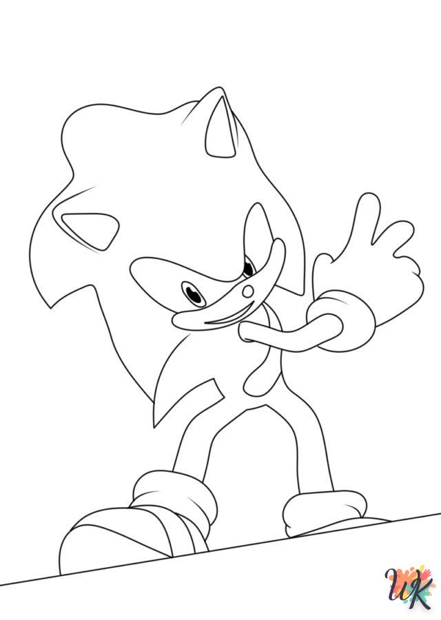 coloriage Sonic  pour bebe a imprimer 1