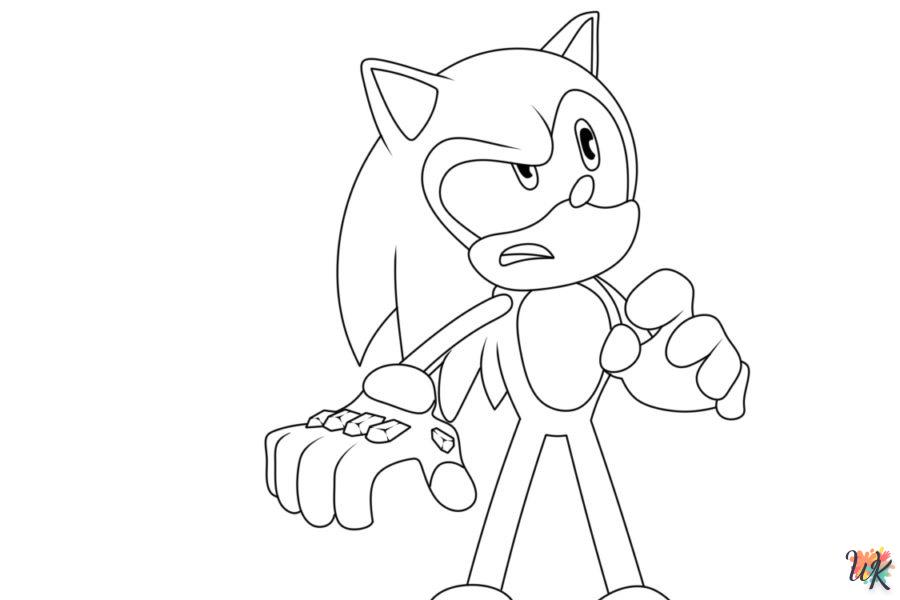 coloriage Sonic  pour enfant de 3 ans