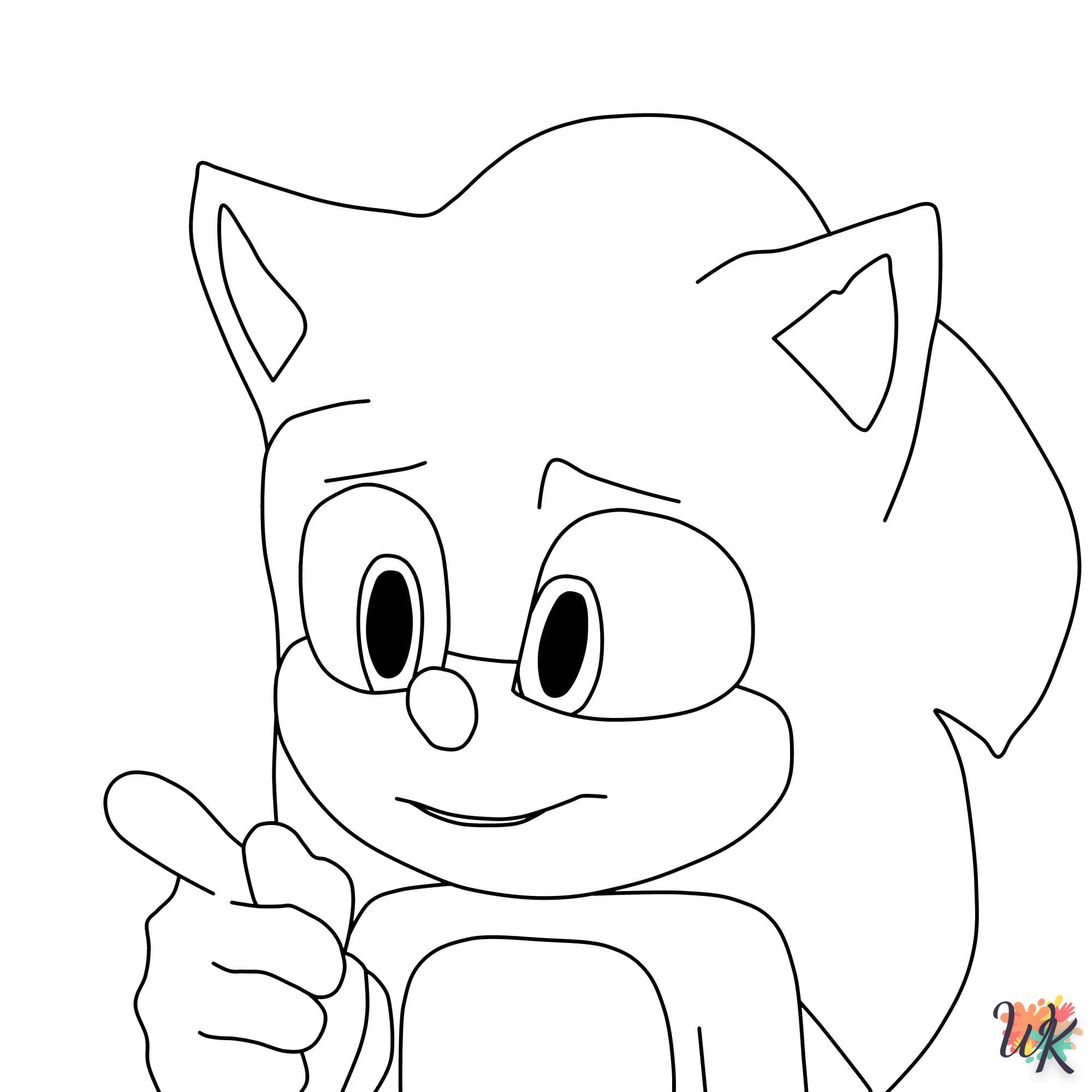 coloriage Sonic  de pour enfants 1