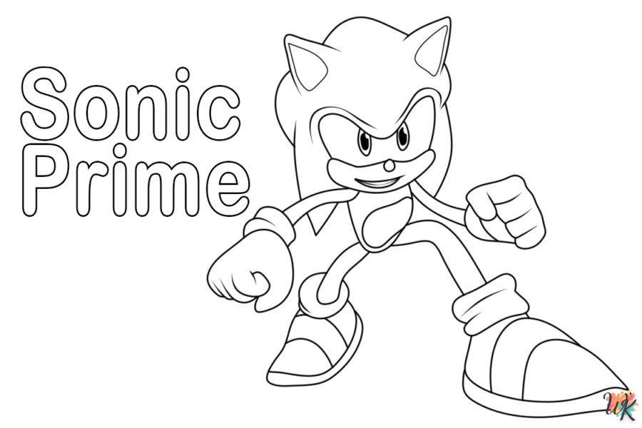 coloriage Sonic  enfant 5 ans à imprimer