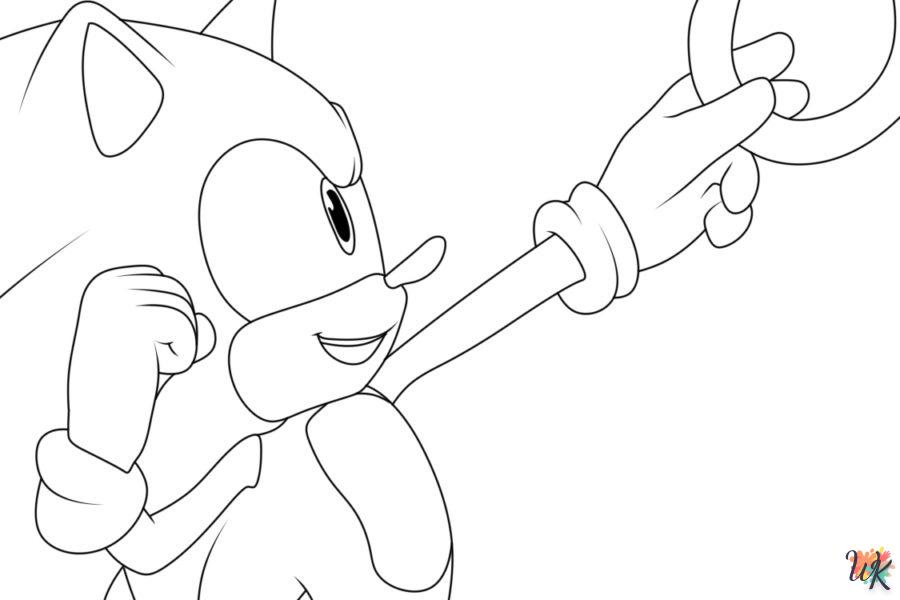 coloriage Sonic  gratuit pour enfants