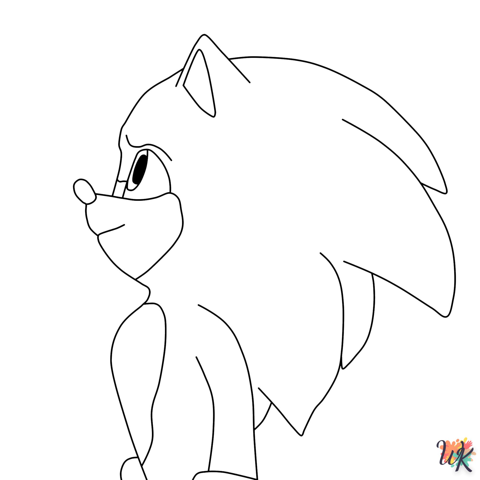 coloriage Sonic  à imprimer pdf