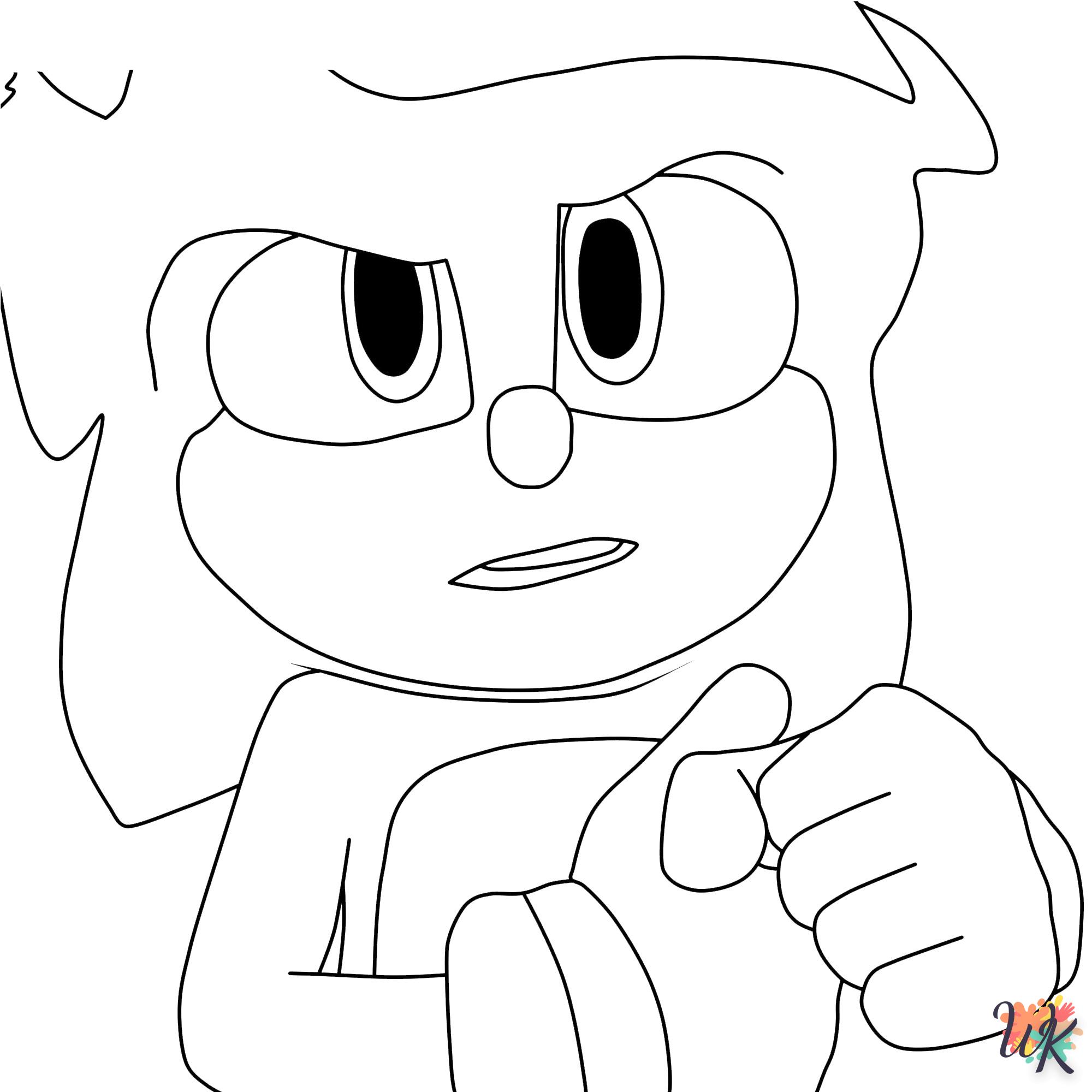 coloriage Sonic  a imprimer enfant 6 ans