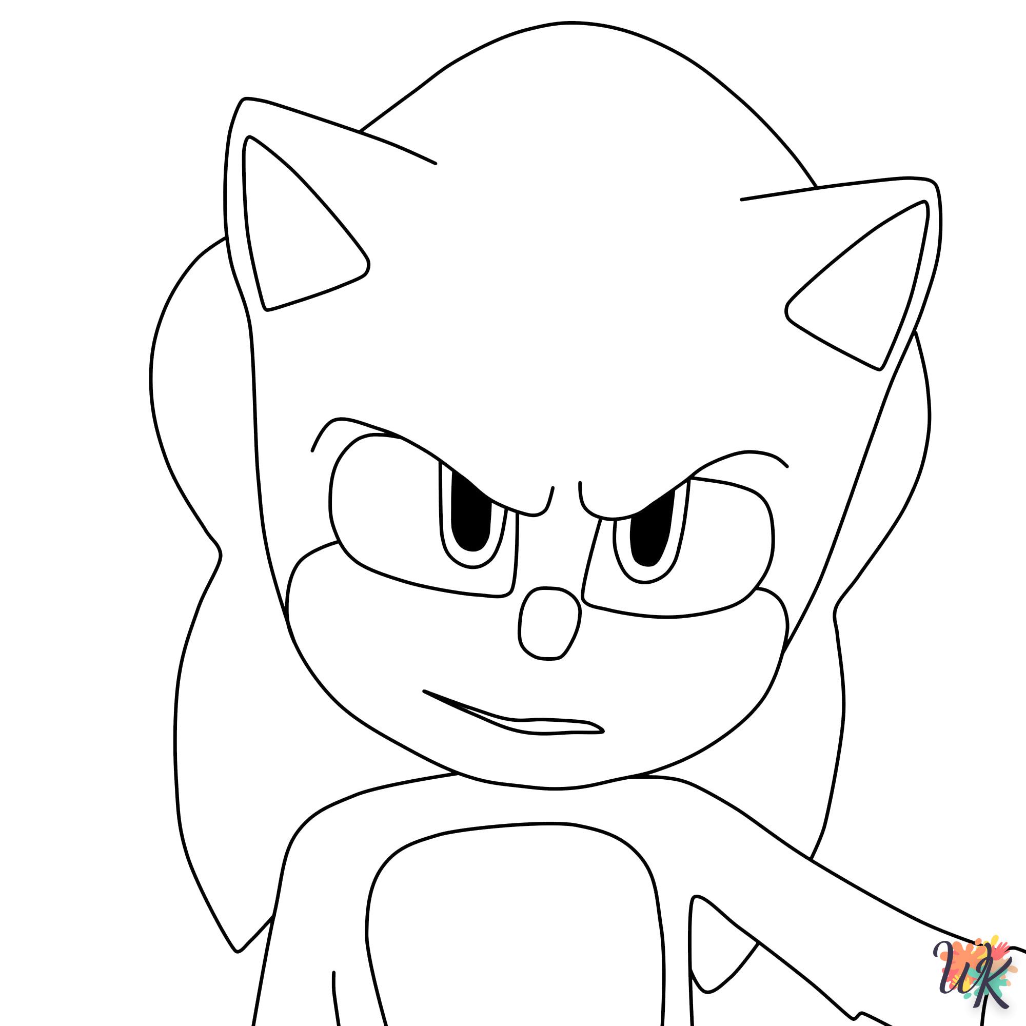 coloriage Sonic  educatif pour enfant