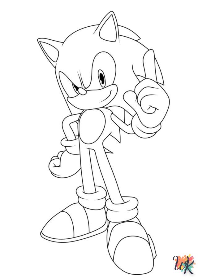 coloriage Sonic  en ligne maternelle 1