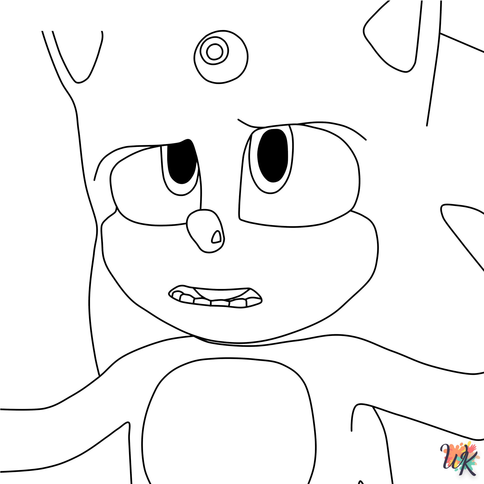 image de coloriage Sonic  pour enfant 2