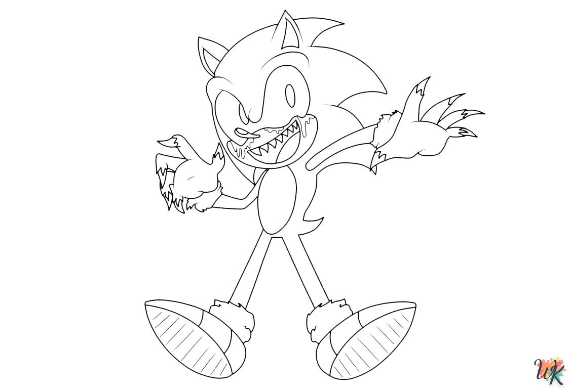 coloriage Sonic  pour enfant de 4 ans 1