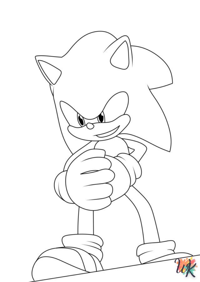 coloriage Sonic  en ligne maternelle