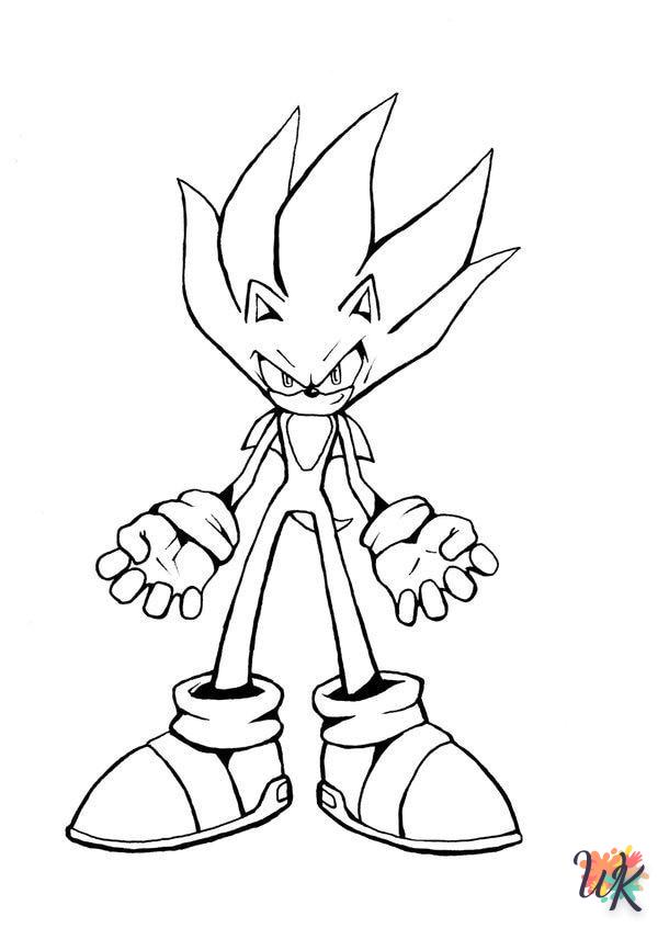 coloriage Sonic  à imprimer pour enfant de 6 ans 1