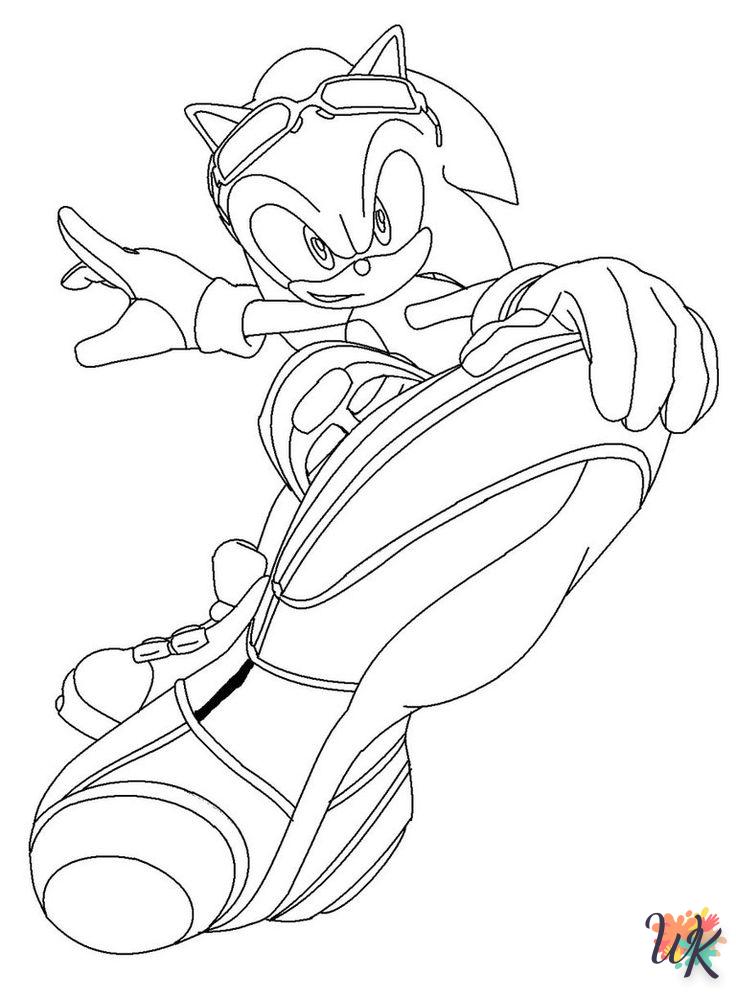 coloriage Sonic  enfant à imprimer pdf