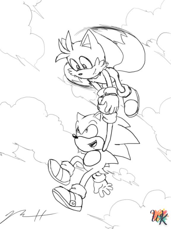 coloriage Sonic  en ligne a colorier