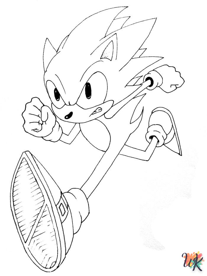 image de coloriage Sonic  pour enfant