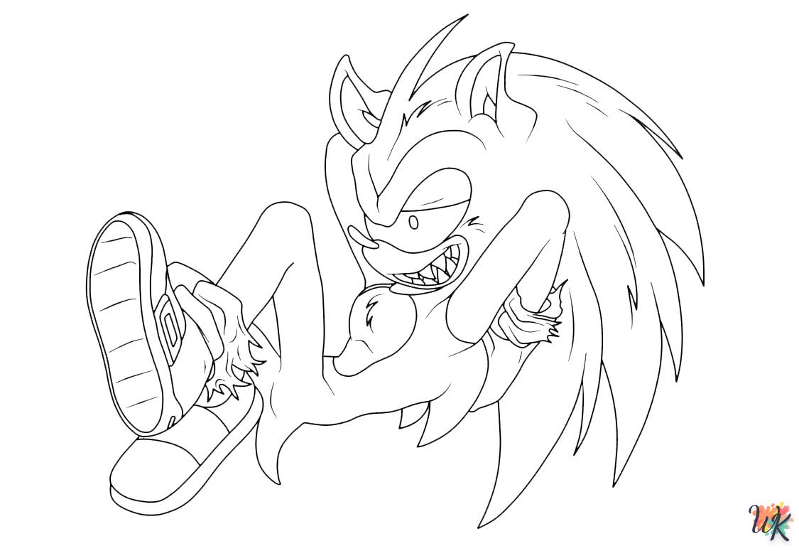 coloriage Sonic  gratuit à imprimer 1